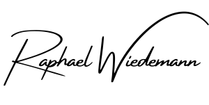 Unterschrift von Raphael Wiedemann